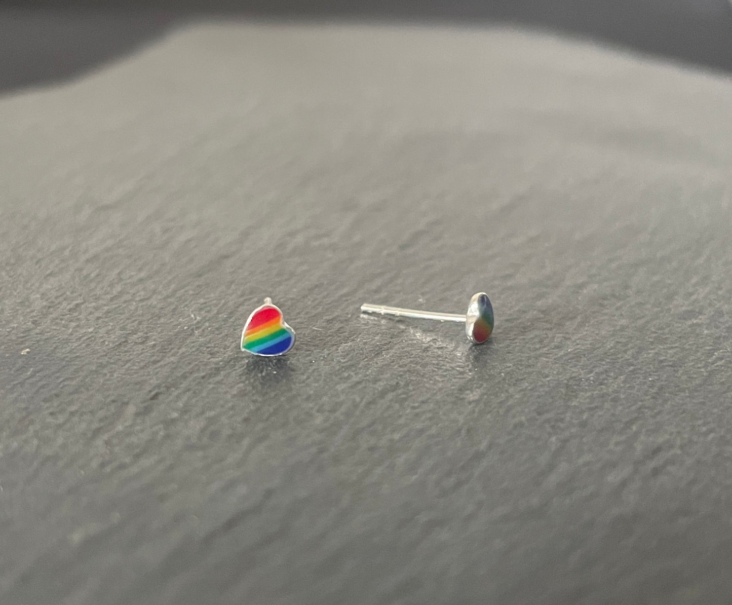 Silver Heart Studs image 1