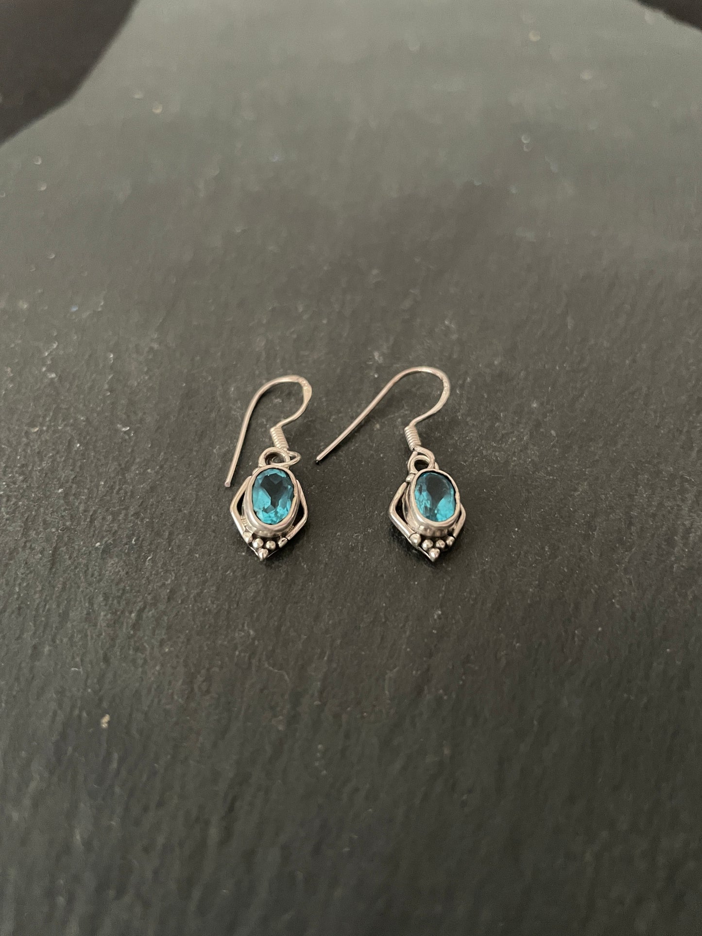 Blue Topaz and Silver Earrings image 1