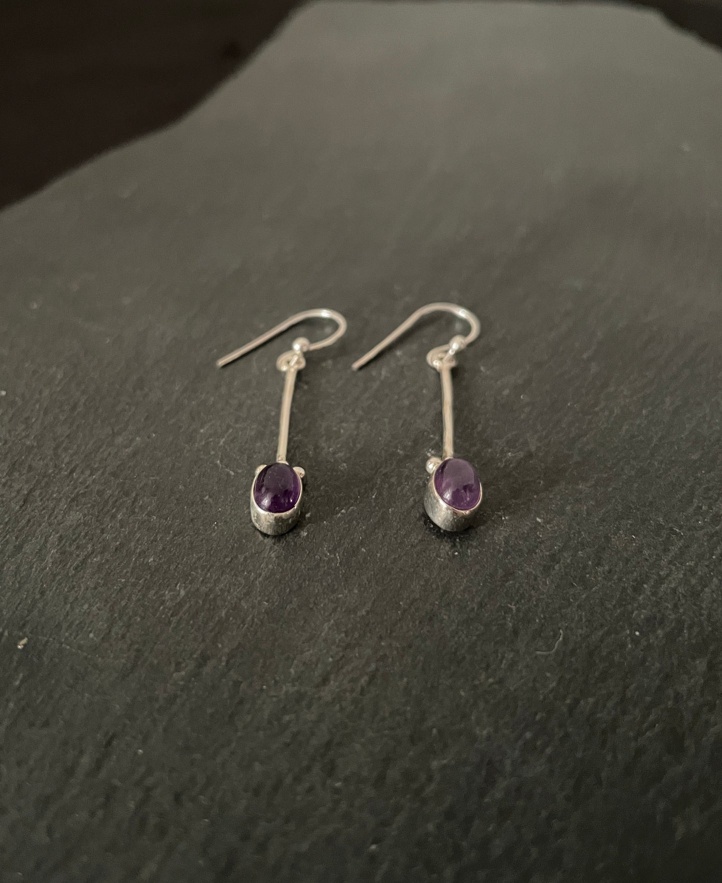 Amethyst Drop Earrings image 1