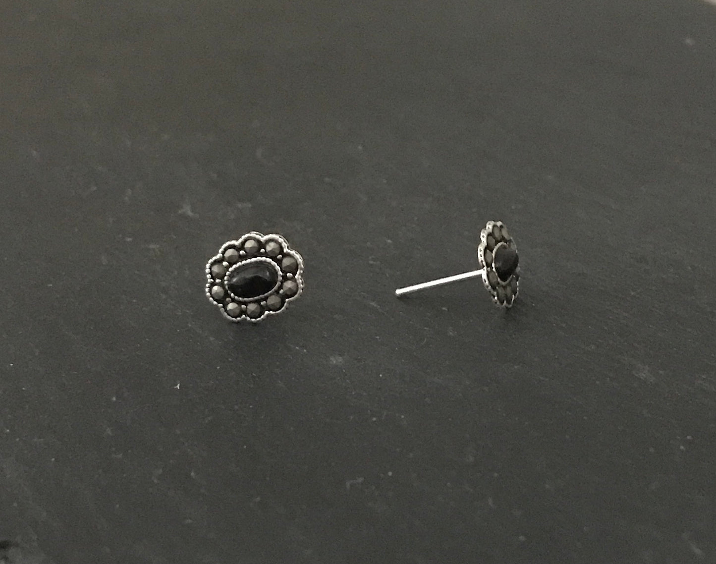 Marcasite Oval Studs image 3