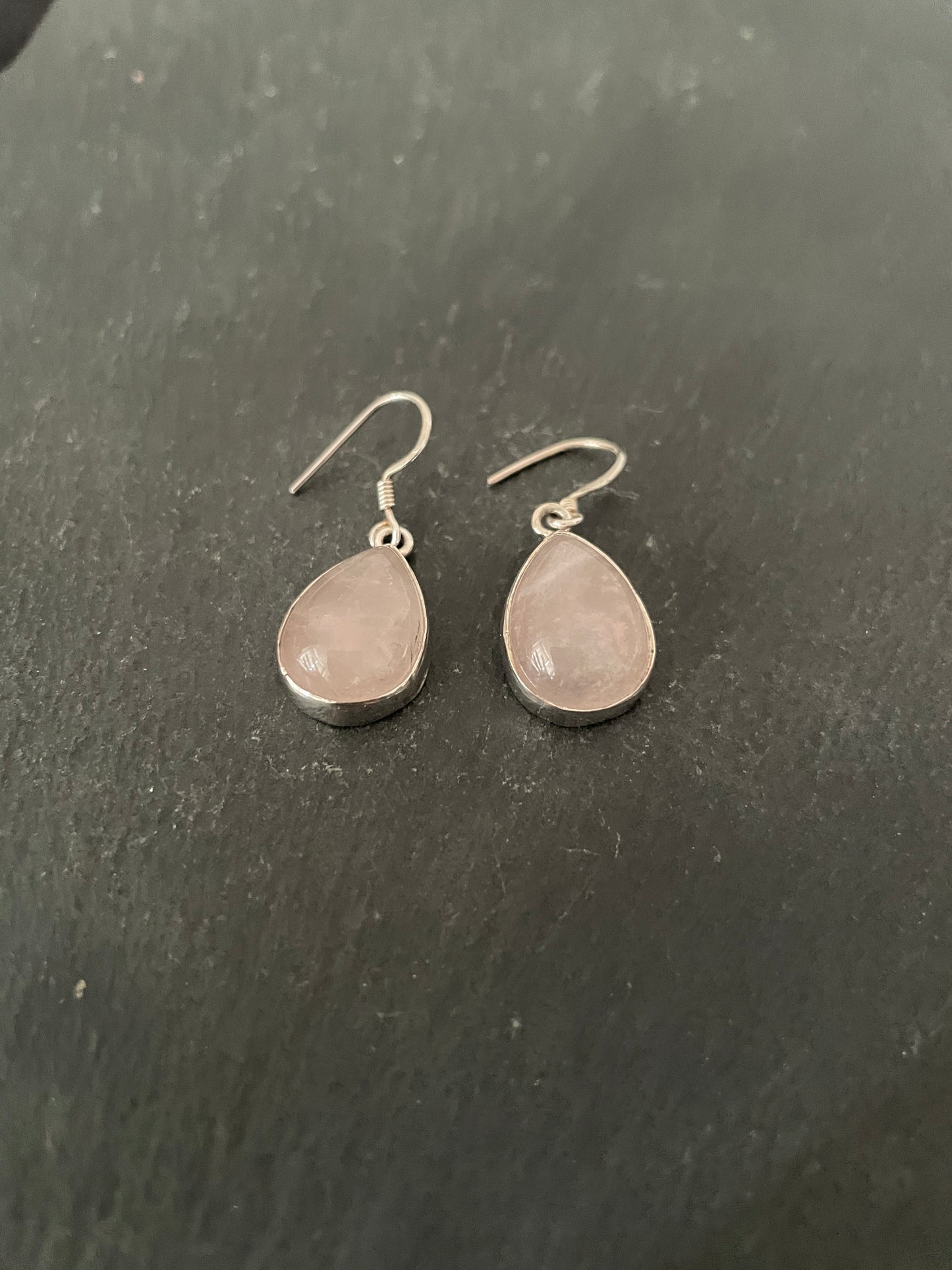 Rose Quartz Teardrop Earrings image 1