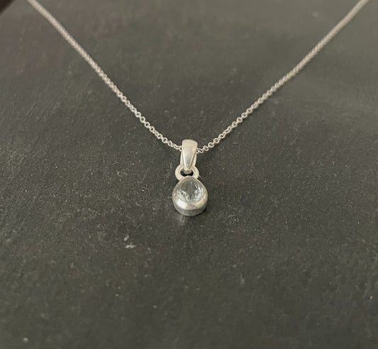 Blue Topaz Teardrop Pendant image 1