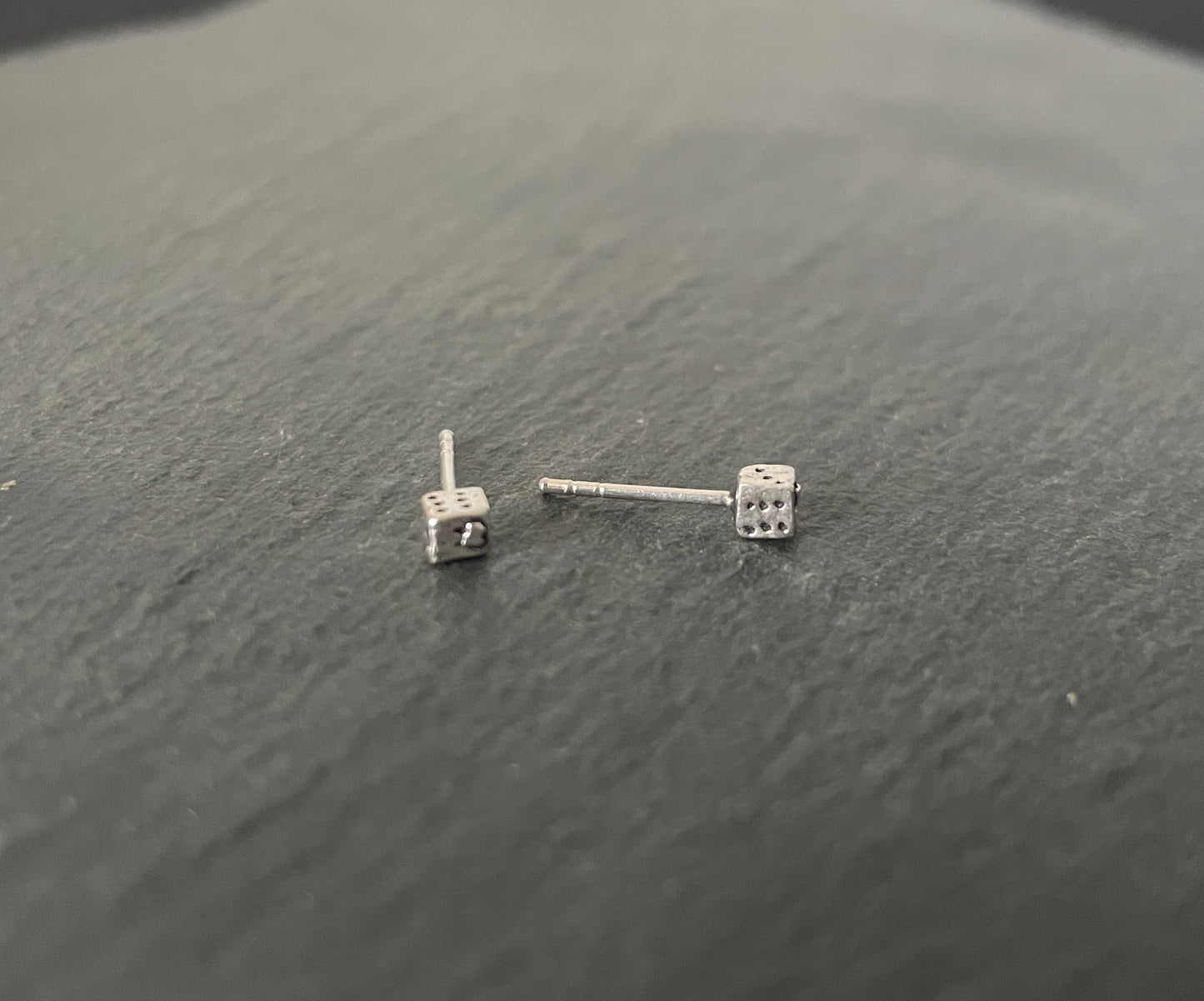 Silver Dice Studs image 1