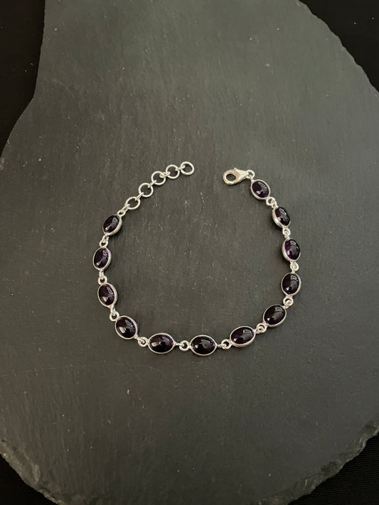 Oval Amethyst Bracelet image 1