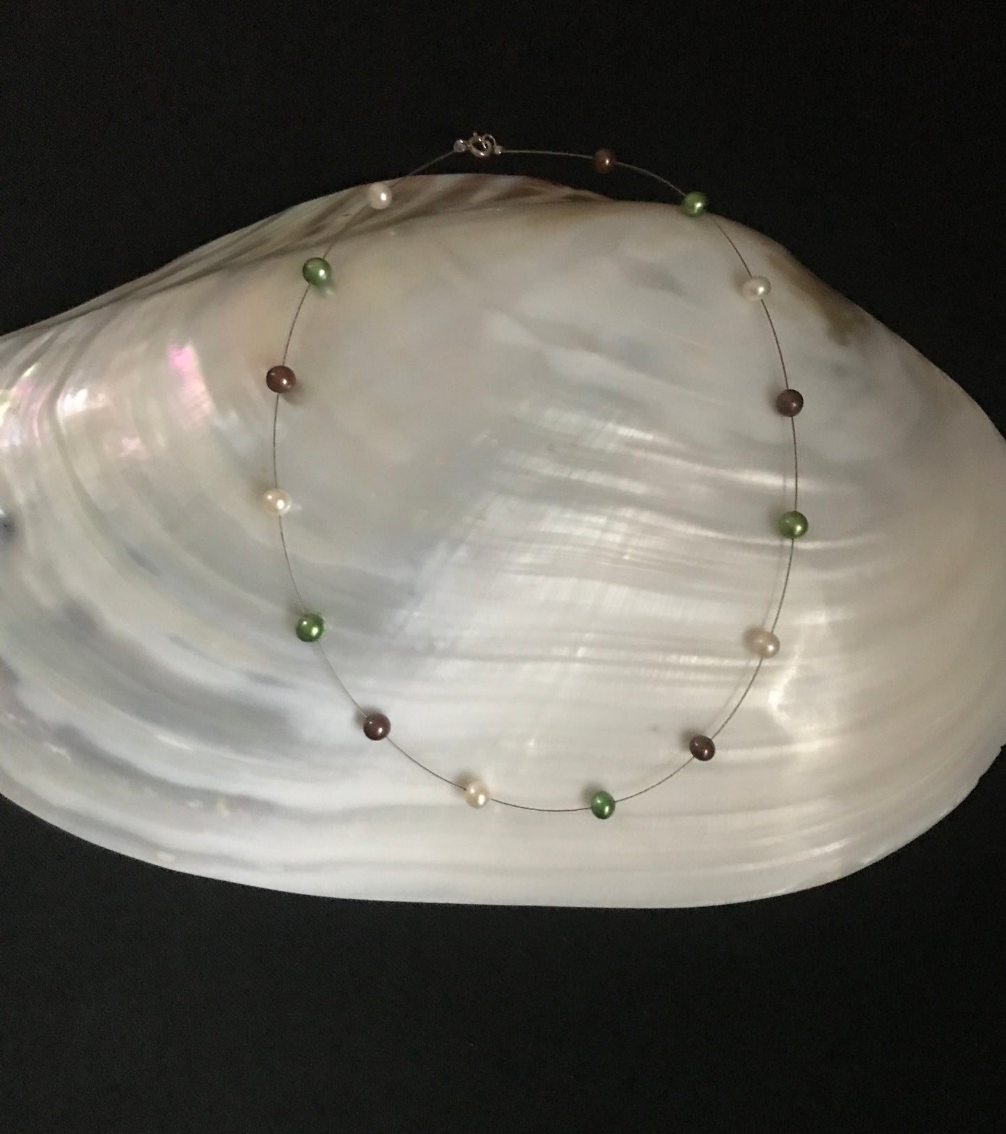 Brown Mix Pearl Necklace image 1
