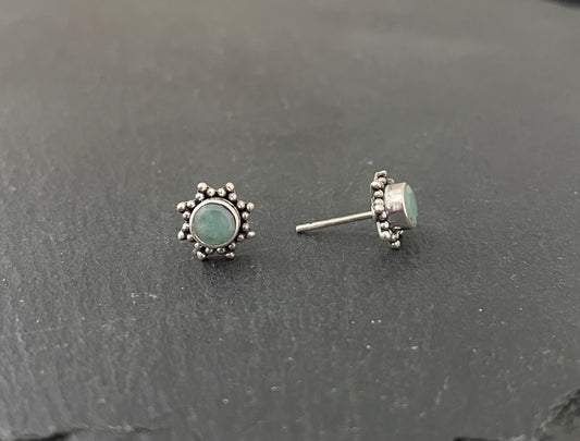 Emerald Stud Earrings image 1