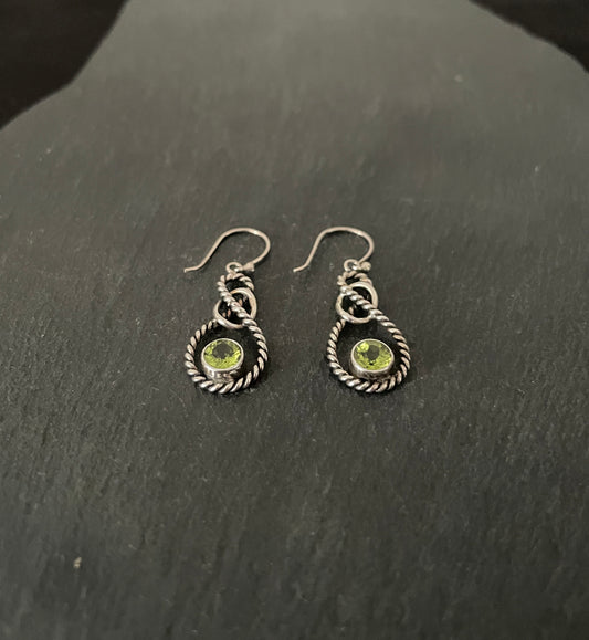 Peridot and Silver Earrings image 1