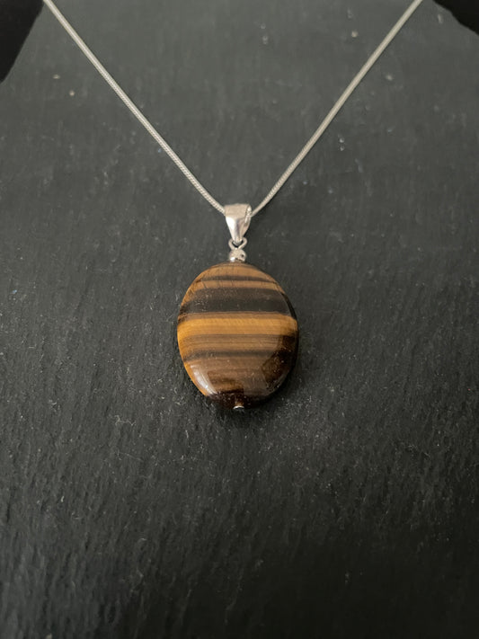 Tiger's Eye Oval Pendant image 1