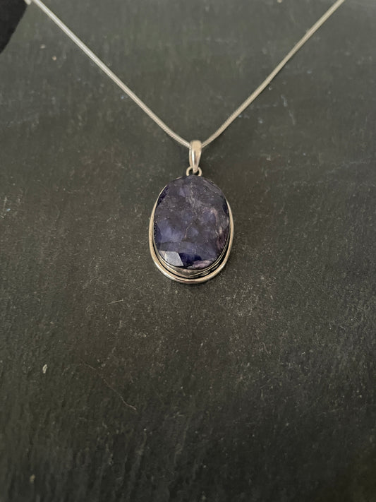 Sapphire Oval Pendant image 1