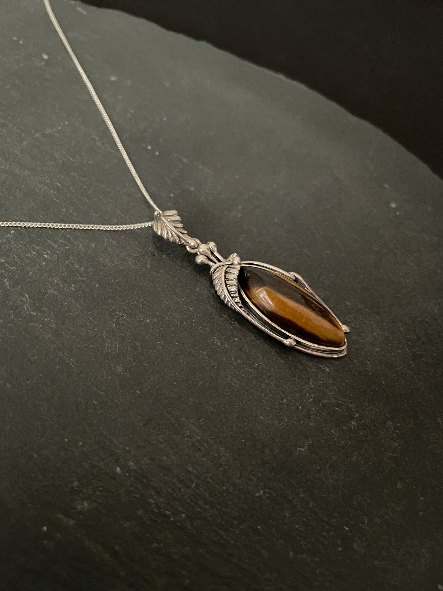 Tiger's Eye and Silver Design Pendant image 2
