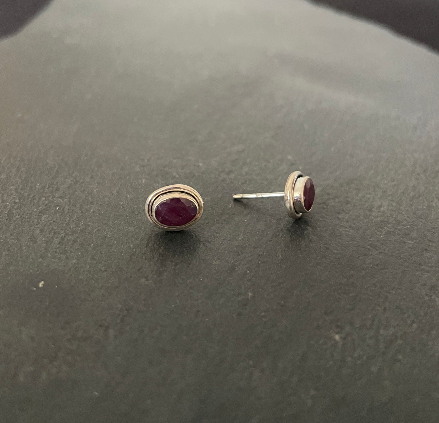 Oval Ruby Studs image 1