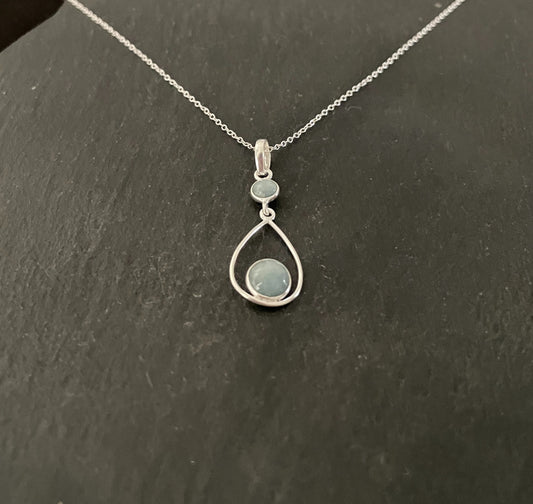 Aquamarine and Silver Pendant image 1