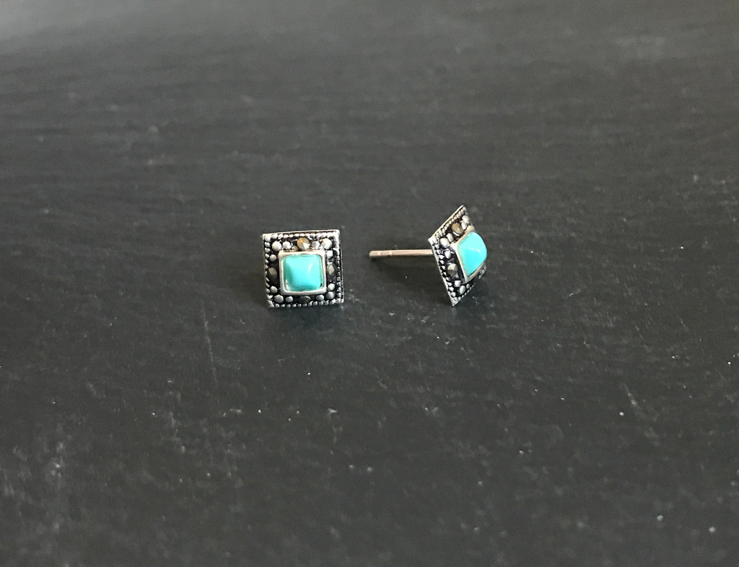 Marcasite Square Studs image 1