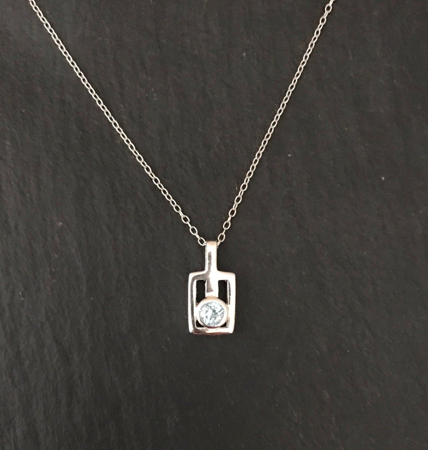 Blue Topaz and Silver Pendant image 0