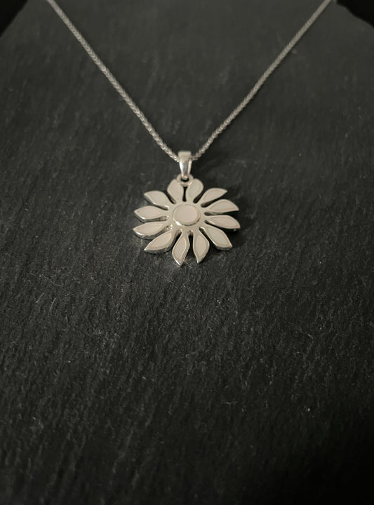 Mother of Pearl Flower Pendant image 1