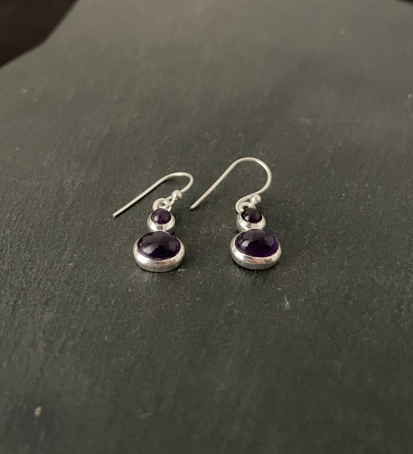 Amethyst Drop Earrings image 1