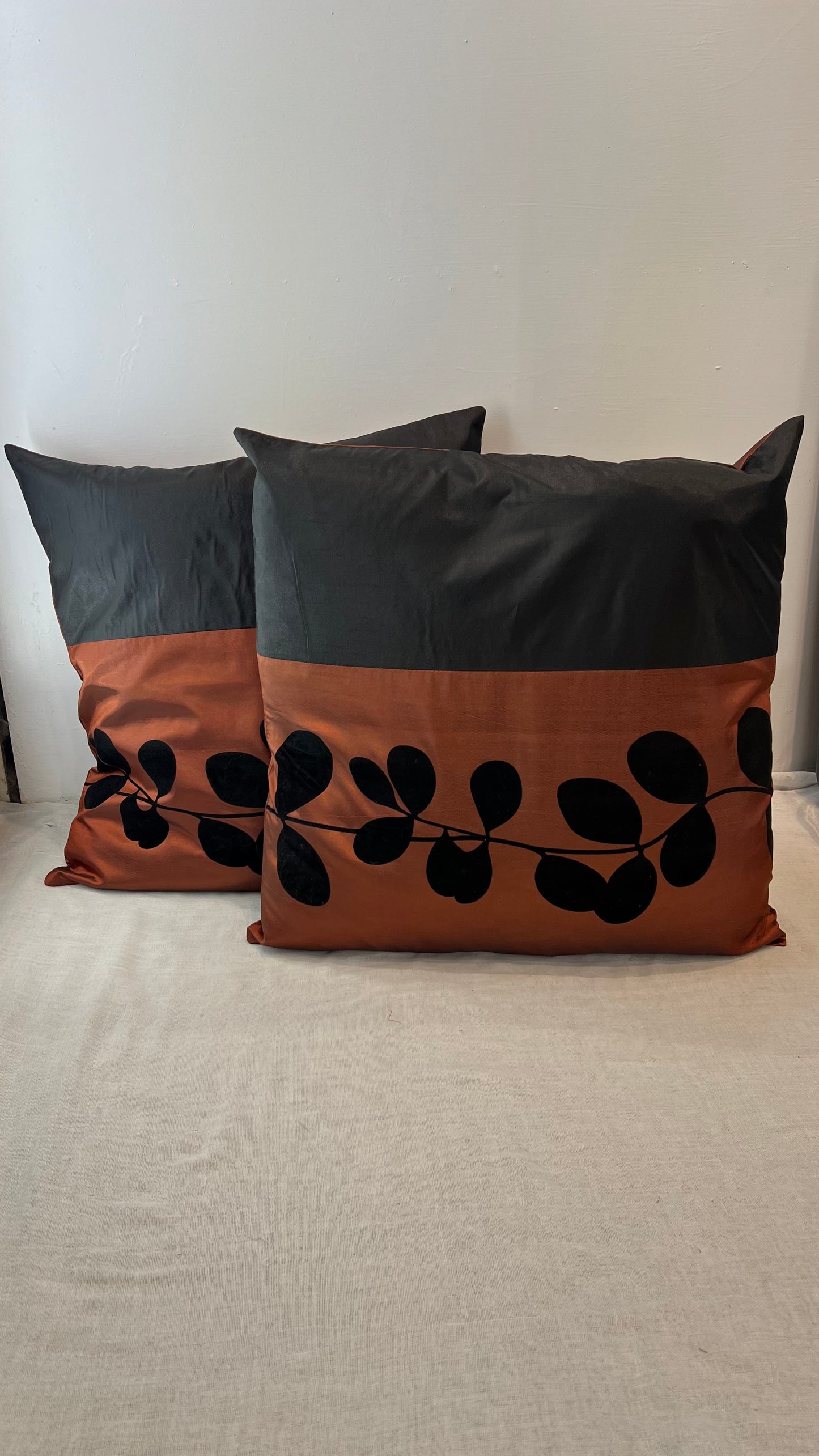 Brown Flower Cushion Covers image 0
