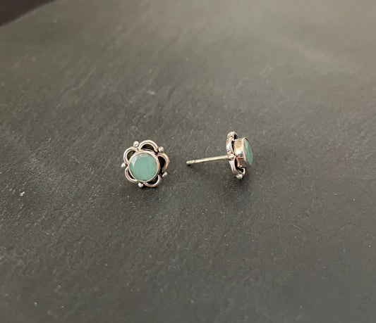 Emerald Stud Earrings image 1