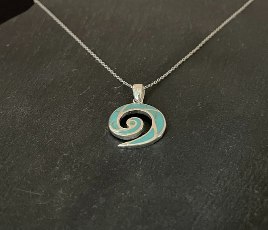 Turquoise Swirl Pendant image 1