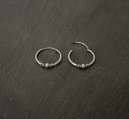 Round Silver Hoops image 1
