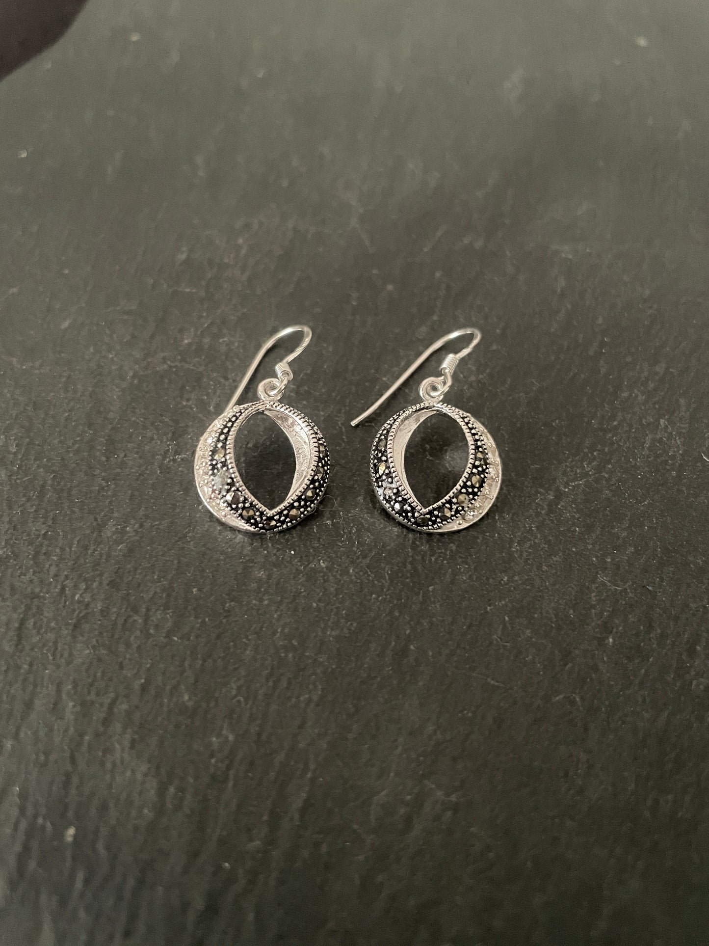 Marcasite and Cubic Zirconia Earrings image 1