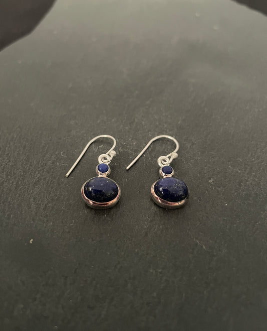 Lapis Lazuli and Silver Earrings image 1