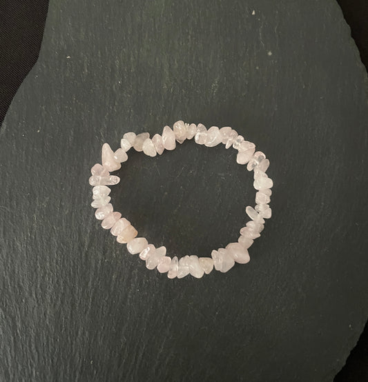Rose Quartz Chip Bracelet image 1