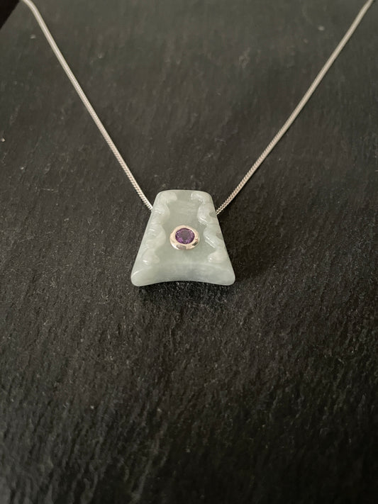 Jade and Amethyst Pendant image 1