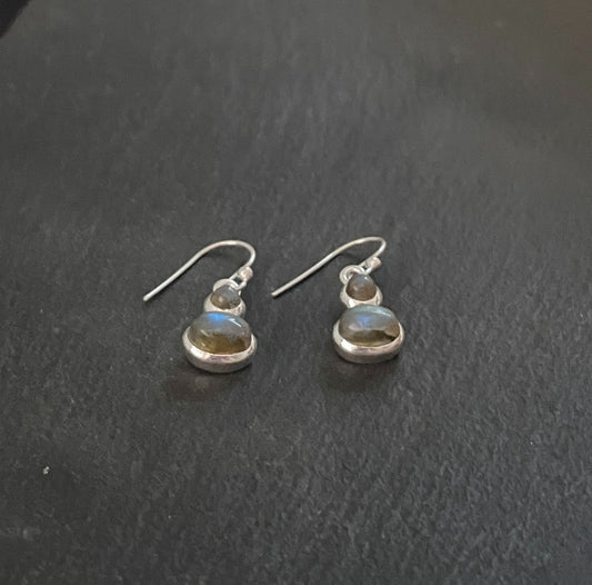 Labradorite and Silver Earrings image 1