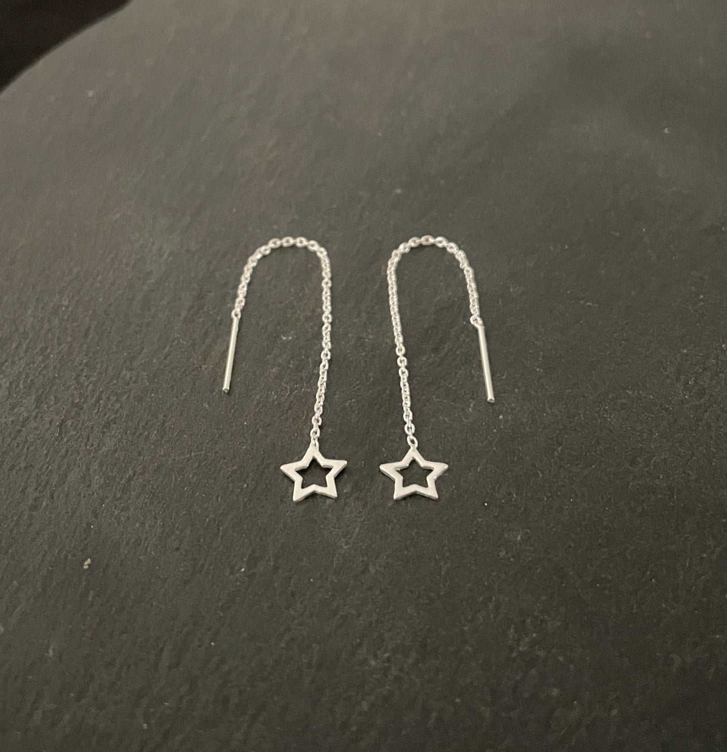 Silver Star Earrings image 1
