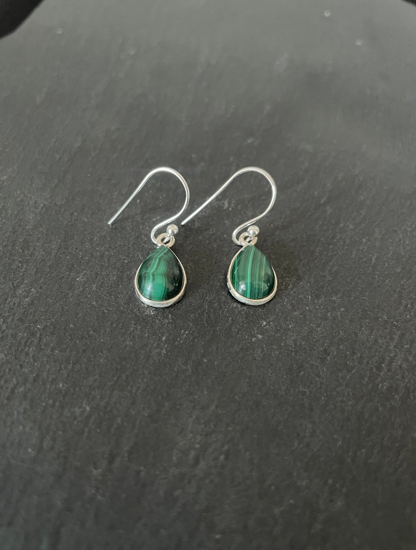 Malachite Teardrop Earrings image 1