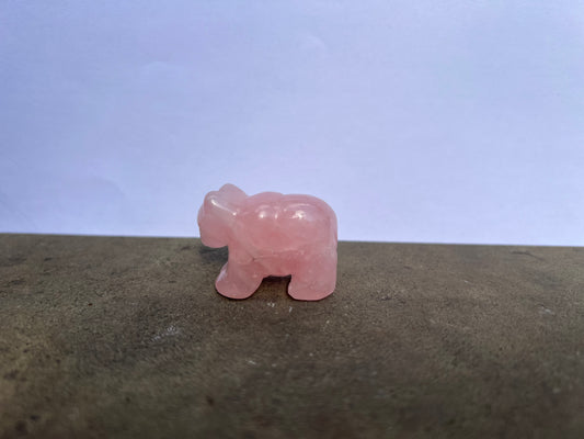 Small Rose Quartz Polar Bear image 1