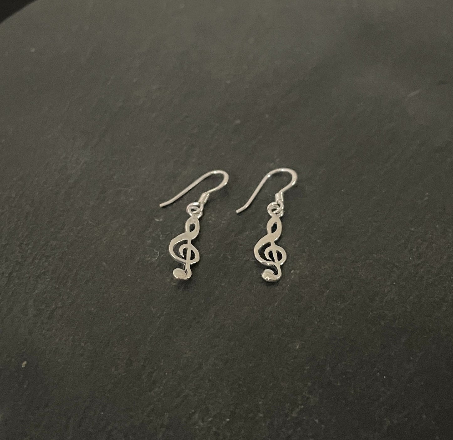 Silver Music Note Earrings image 1