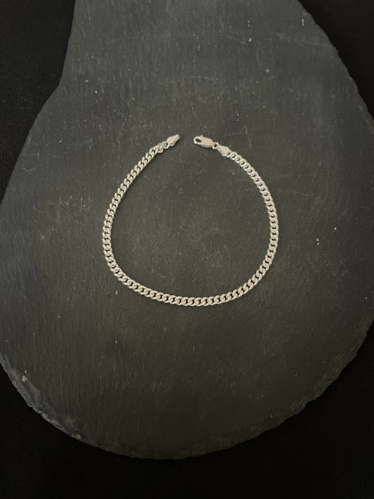 Sterling Silver Curb Chain Bracelet image 1