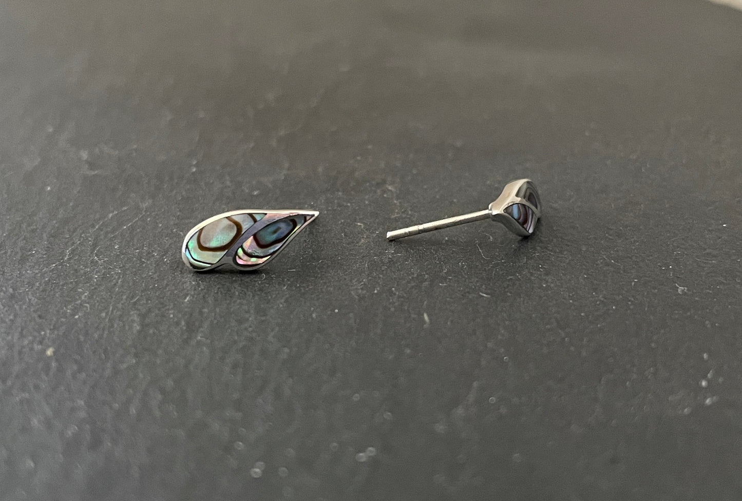 Teardrop Paua Shell Studs image 1