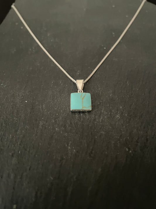 Turquoise Square Pendant image 1