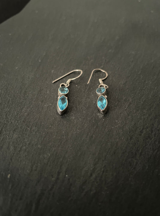 Blue Topaz and Silver Earrings image 1