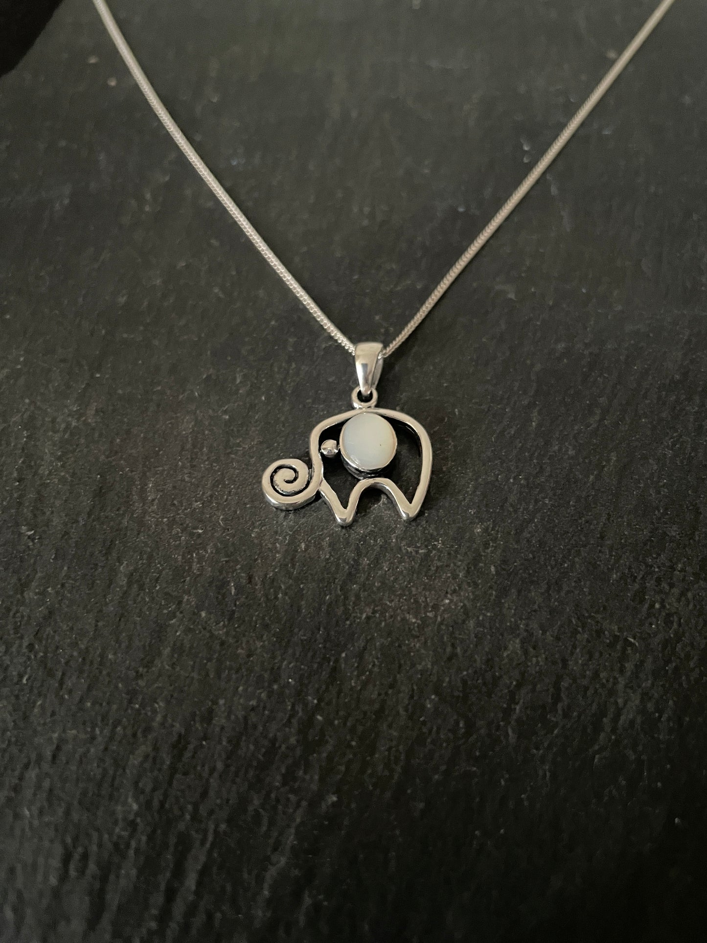 Mother of Pearl Elephant Pendant image 1