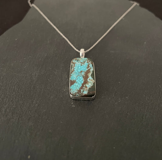 Turquoise Rectangle Pendant image 1