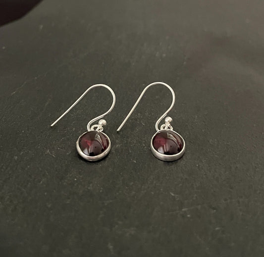 Garnet Oval Earrings image 1