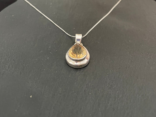 Citrine Teardrop Pendant image 1