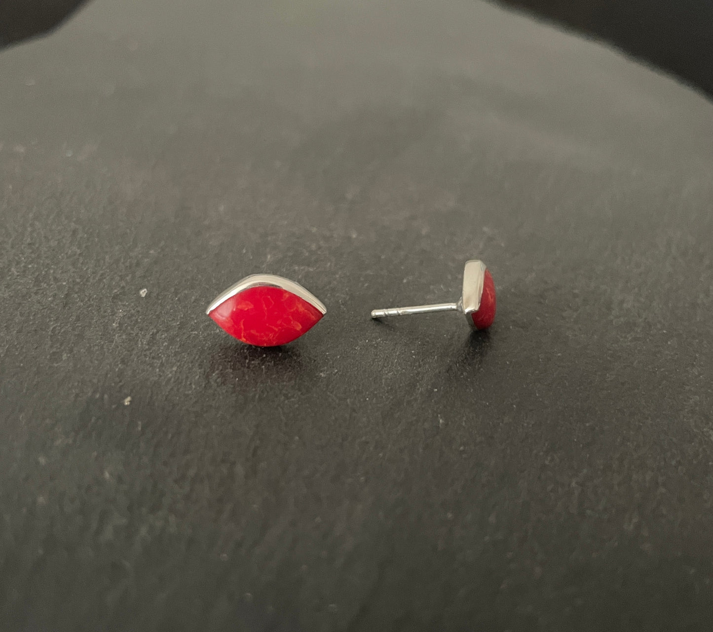 Coral Stud Earrings image 1