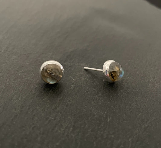 Labradorite Round Stud Earrings image 1
