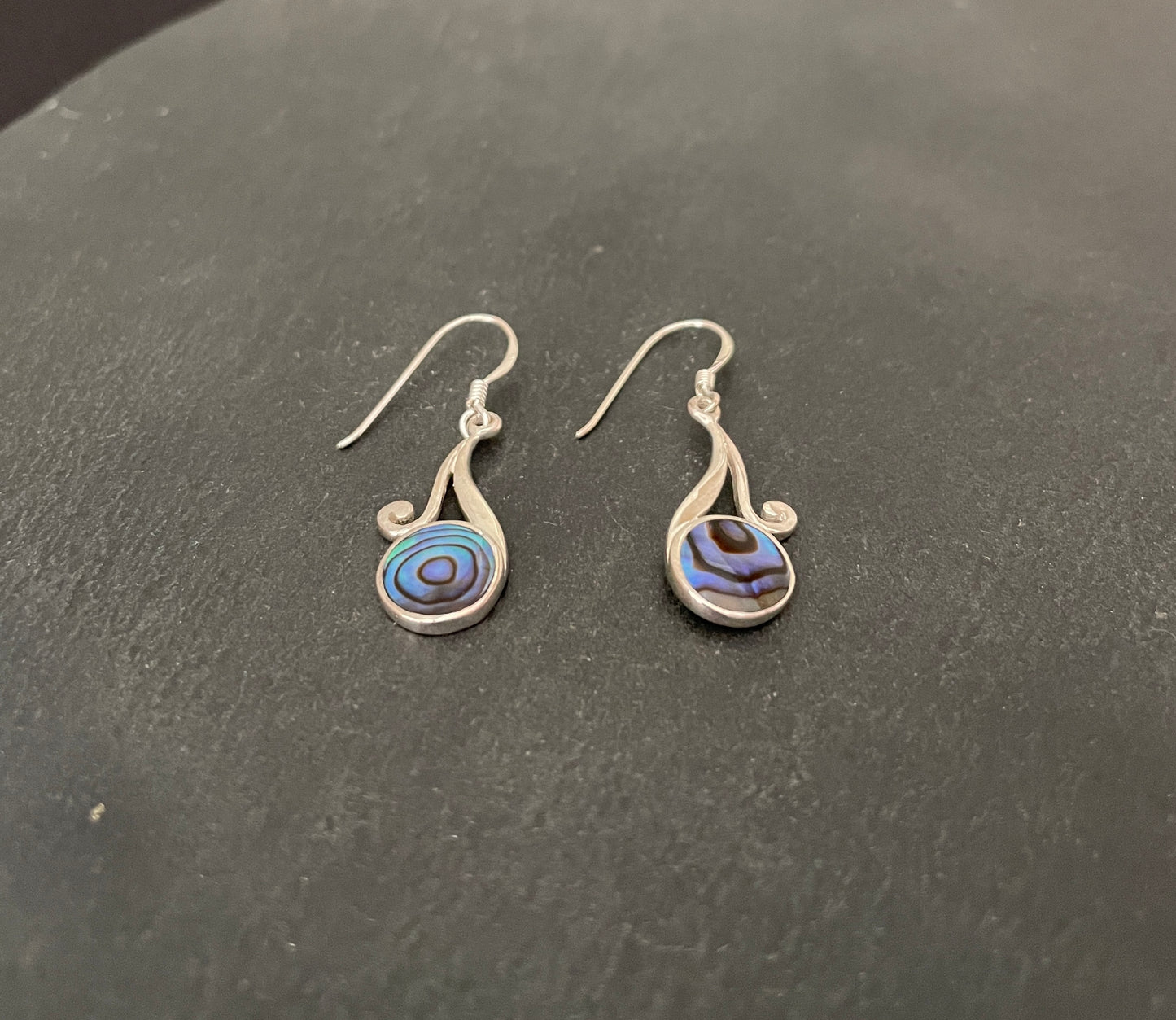 Paua Shell Round Earrings image 1