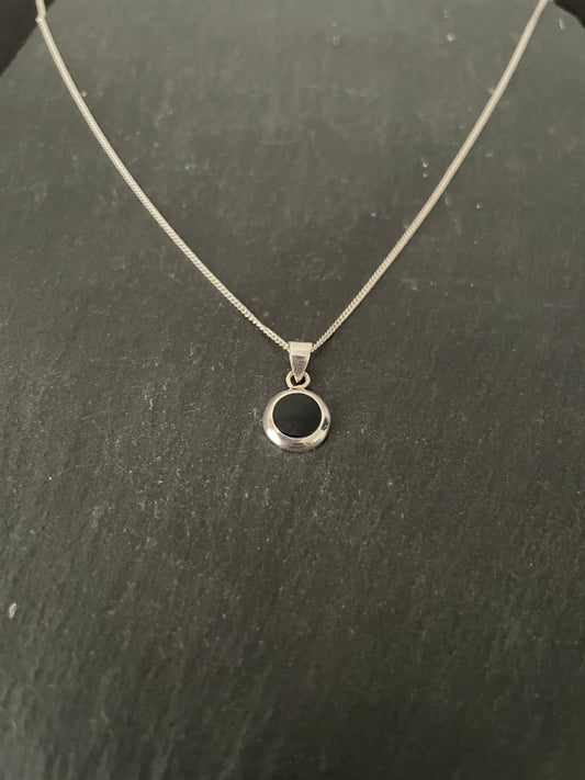 Round Black Onyx Pendant image 1