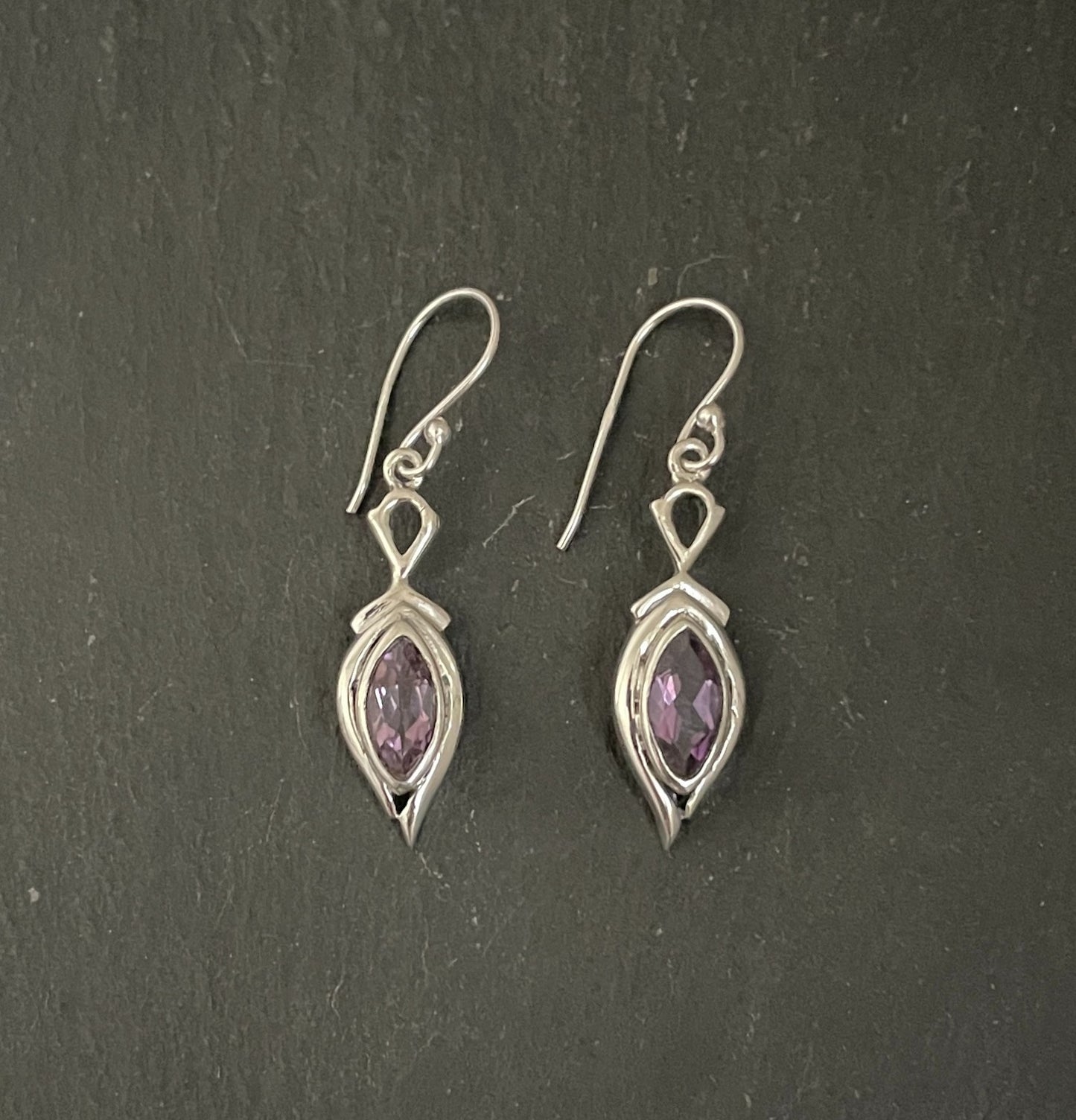 Amethyst and Silver Earrings image 0
