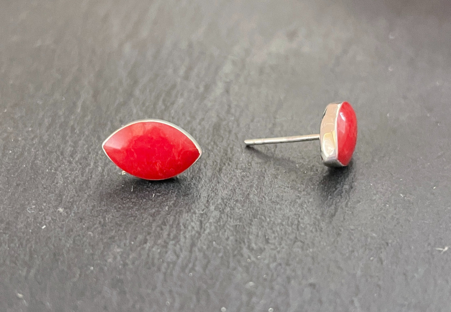 Coral Stud Earrings image 1
