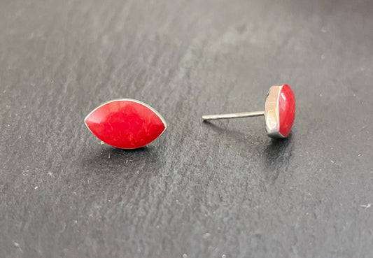 Coral Stud Earrings image 1