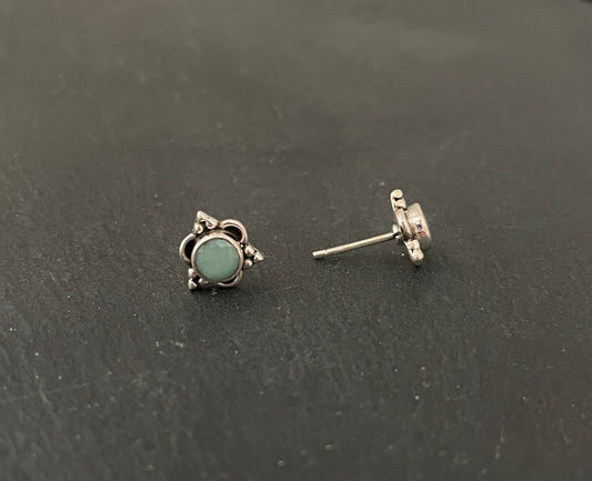 Emerald Stud Earrings image 1