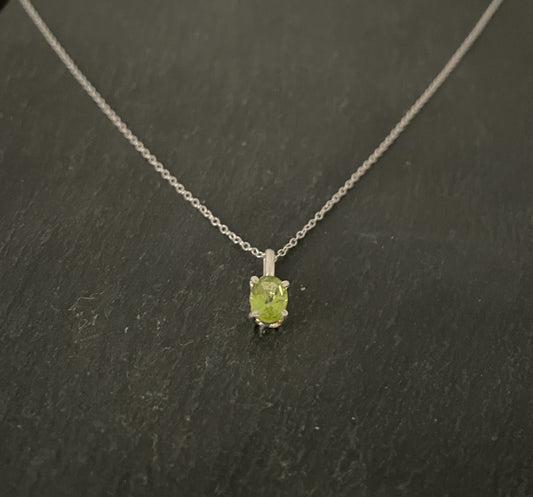 Peridot and Silver Pendant image 1